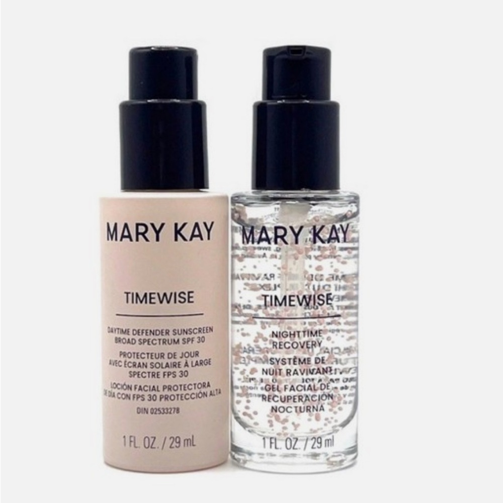 MARY KAY TIMEWISE DAYTIME DEFENDER W/SPF 30 & NIGHTTIME RECOVERY FULL SIZE.